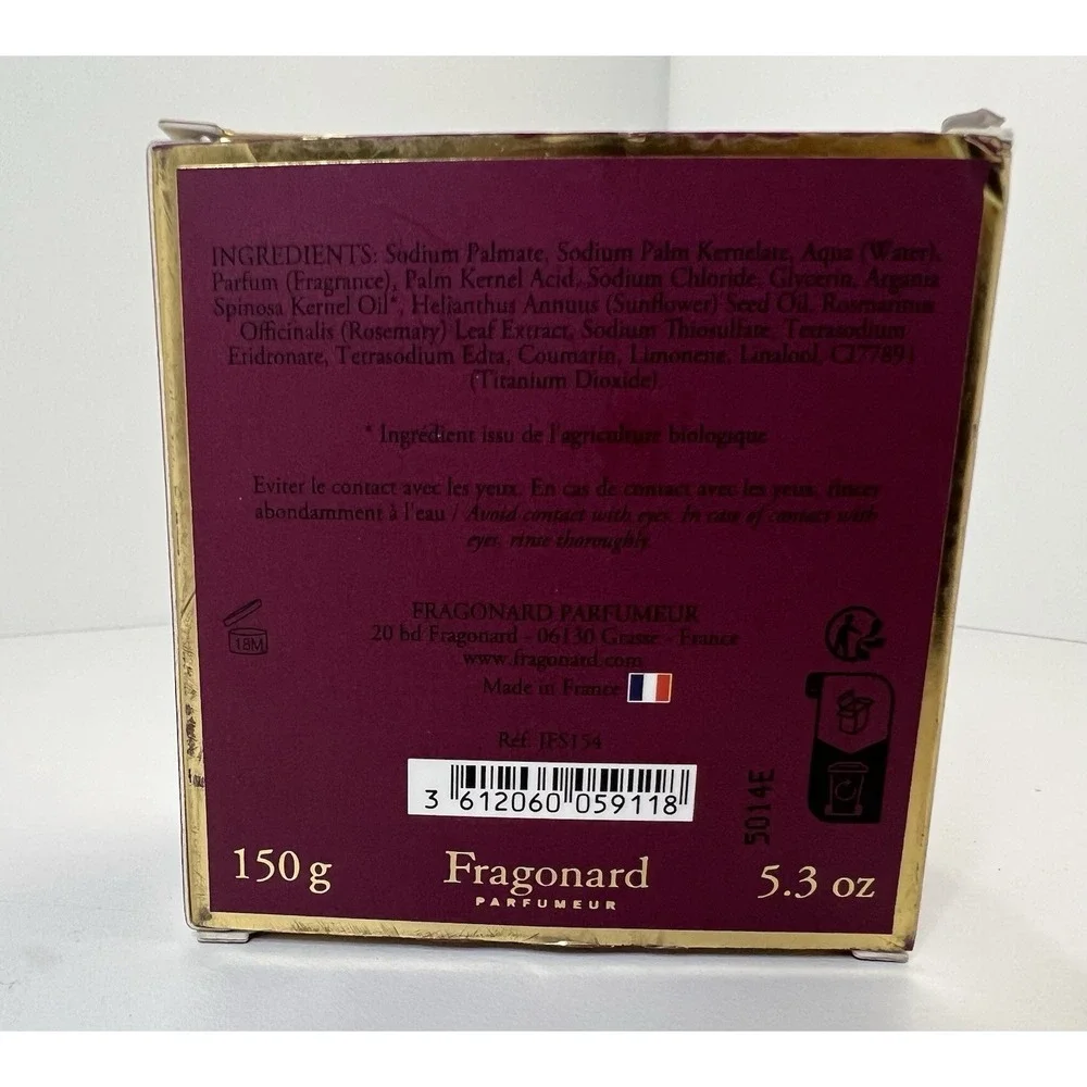 Le Jardin De Fragonard Heliotrope Gingembre Perfumed Soap & Dish Savon Parfume